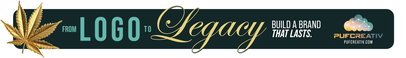 puf creative logo banner for cannabis marketing services