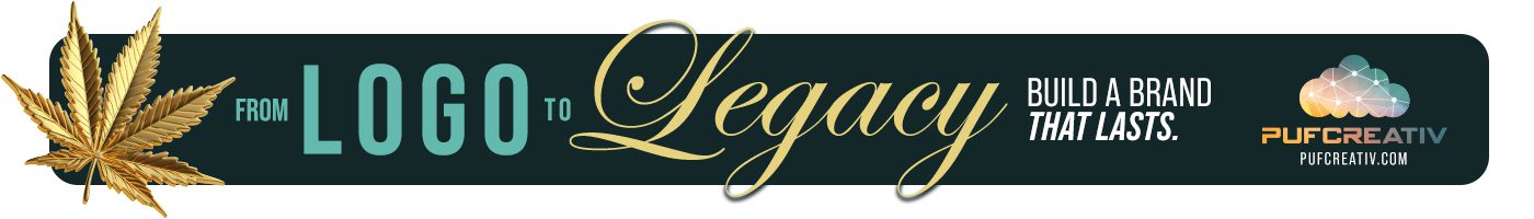 puf creative logo banner for cannabis marketing services