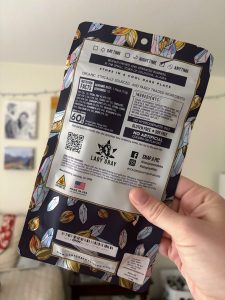 lady gray chocolate bar_back